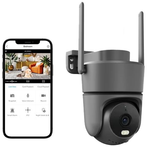 Telecamera Di Sicurezza Wifi Smart Pan Tilt Icsee App 3mp Con Cloud Storage E Rilevamento Umano 64 - Foto 1
