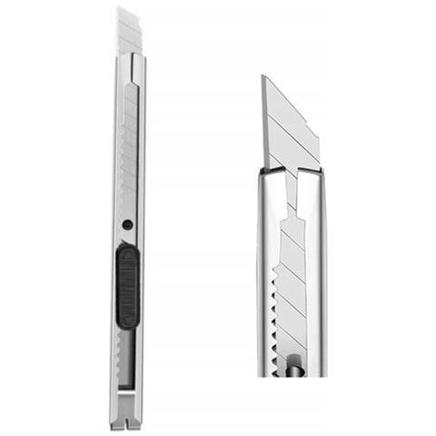 Taglierino Per Carta 9mm - Lama In Acciaio Al Carbonio, Manico Ergonomico | Taglio Preciso Per Ufficio, Scuola, Fai Da Te - Foto 1