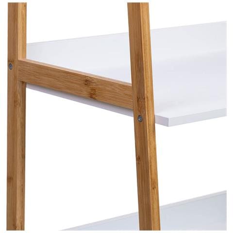 Scaffalatura In Legno Bianco A 3 Ripiani 50x36x90h Cm - Foto 7