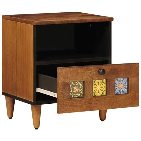 Armadio da Notte con cassetto 2 pcs Marrone 40 x 33 x 46 cm - Foto 2