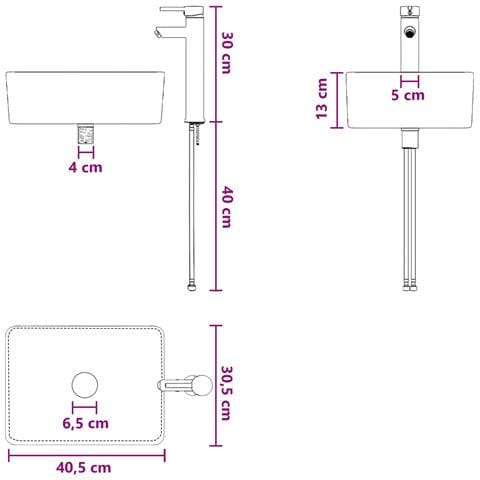 Mobile lavabo da parete Rovere Sonoma 49 x 41 x 63 cm - Foto 7