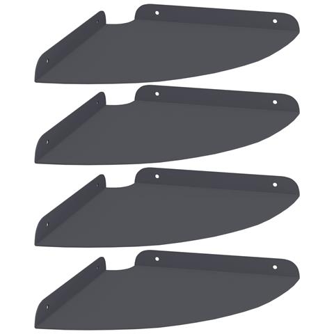 Mensola sospesa 4 pcs Antracite 24 x 24 x 2,3 cm - Foto 1