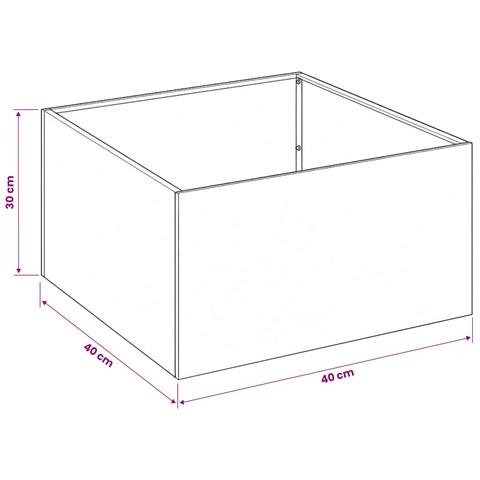 Vaso da giardino 2 pz Nero 40 x 40 x 30 cm - Foto 8