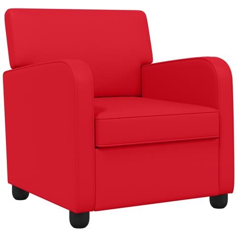 Poltrona Rosso Similpelle - Foto 1