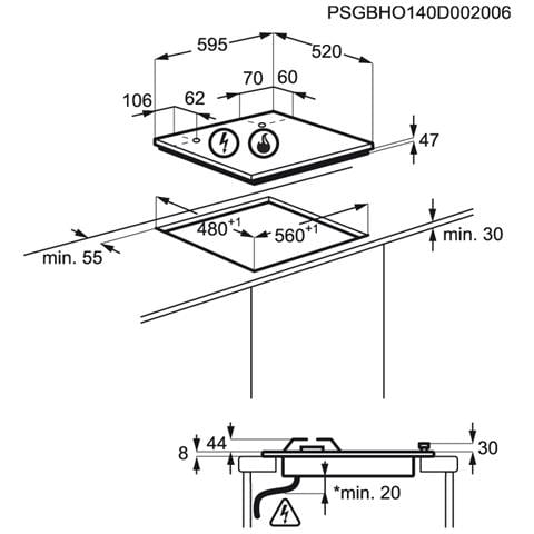 Piano Cottura EGM 6343 YAK a Gas 4 Fuochi Gas Colore Nero - Foto 5