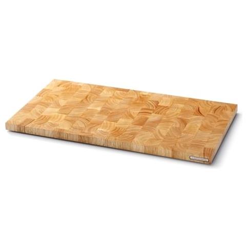 Tagliere Grande In Legno Tagliato Di Testa, Marrone Chiaro, Cm 54x29x3 - Foto 1