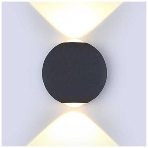 V-tac Vt-836 Lampada Led Cob 6w Da Parete Alluminio Nero Wall Light Bianco Caldo 3000k Ip65 - Sku 8303 - Foto 1