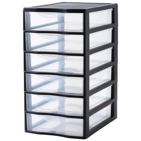 Tour De Rangement Orgamix Avec 6 Tiroirs Format A4 Noir - Foto 1