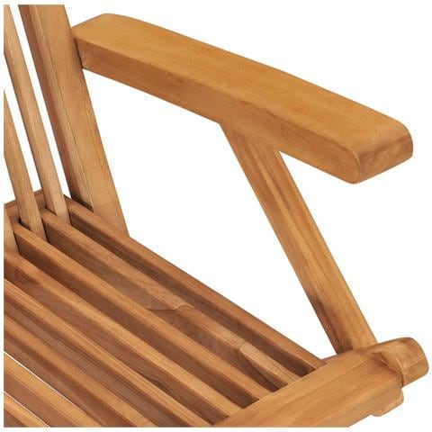 Sedie da Giardino con Cuscini Grigi 2 pz in Massello di Teak - Foto 10