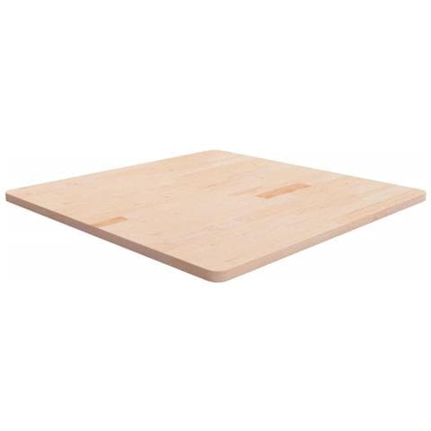 Piano Tavolo Quadrato 90x90x2,5 Cm Massello Rovere Non Trattato - Foto 1