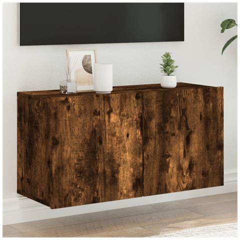 Mobile Tv A Parete Rovere Fumo 80x30x41 Cm - Foto 1