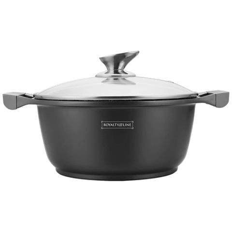 Casseruola Bassa Pentola Con Rivestimento Antiaderente In Marmo 20cm Rl-bs20m Colore Nero - Foto 1