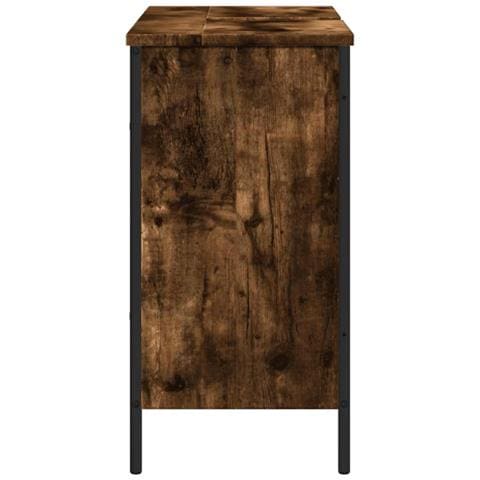 Mobile Lavabo Bagno Rovere Fumo 80x30x60 Cm Legno Multistrato - Foto 10