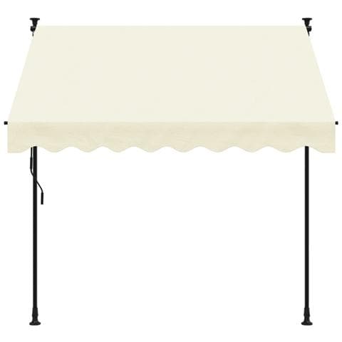 Tenda Da Sole Retrattile Crema 200x150 Cm In Tessuto E Acciaio - Foto 3