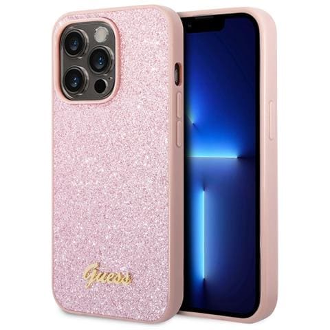 Cover Per Iphone 14 Pro Tpu Glitter Script, Rosa - Foto 2