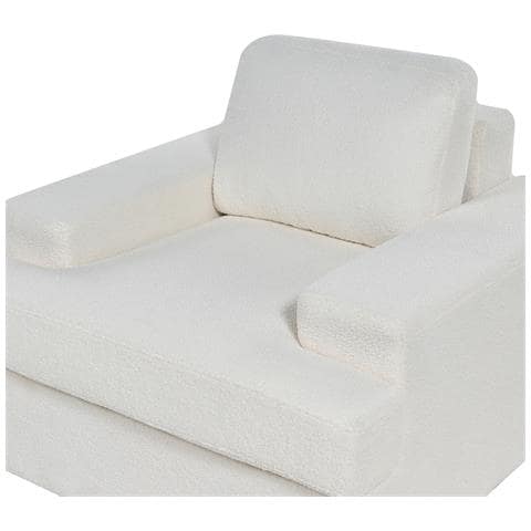 Poltrona Bouclé Bianco Alla - Foto 8