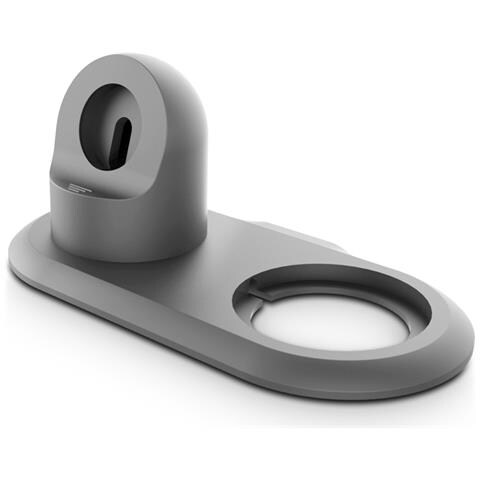 Base Di Ricarica Per Apple Watch E Iphone 2 In 1 Magsafe In Tpu, Grigio - Foto 1