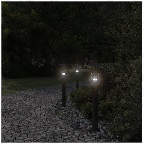 Lampade Da Terra Per Esterni 3 Pz Nere 60 Cm In Acciaio Inox - Foto 3