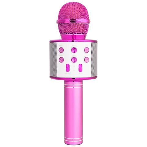 Microfono Karaoke Bluetooth Registrazione E Slot Per Scheda Micro-sd, Rosa - Foto 2