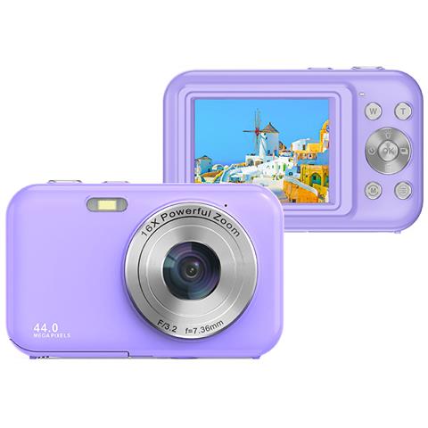 Fotocamera Digitale Con 1080p, 44mp, Zoom 16x, Schermo Da 2,4 Pollici Purple - Foto 1