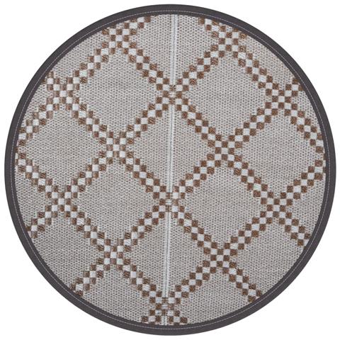 Tappeto Da Esterno Marrone 160 Cm In Pp - Foto 2