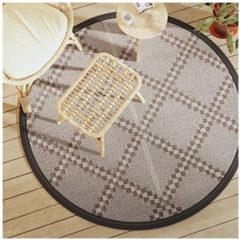 Tappeto Da Esterno Marrone 160 Cm In Pp - Foto 1