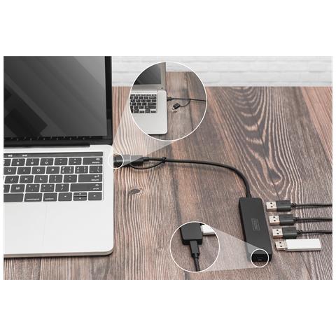 Hub USB 3.0, 4 porte, Slim Line - Foto 2