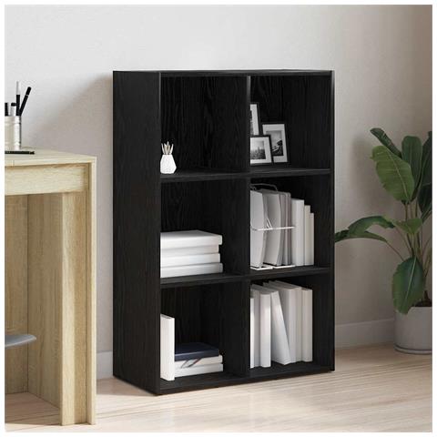 Libreria Rovere Nero 66x30x98 cm in Legno Multistrato - Foto 1