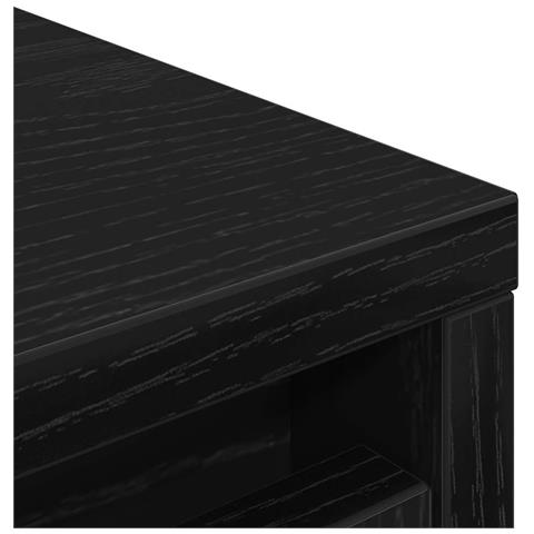 Scarpiera Rovere Nero 57x34x76 cm in Legno Multistrato - Foto 2