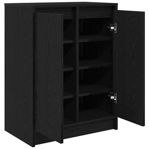 Scarpiera Rovere Nero 57x34x76 cm in Legno Multistrato - Foto 9