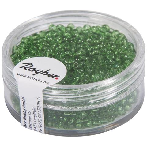 17 Grammi - Perline In Vetro Rotonde Trasparenti Foro Ø2mm - Colore Verde - Foto 1