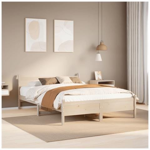 Letto Senza Materasso 120x190 Cm In Legno Massello Di Pino - Foto 1