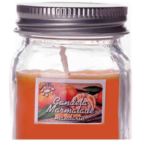 Candele Profumate In Barattolo Di Vetro Modello Marmalade In Varie Fragranze Candela Mandarino - Foto 2