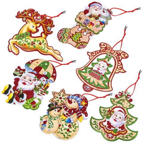 Pacco Di 2 Appendiabiti Di Natale. 6 Design Casuali. - Foto 1