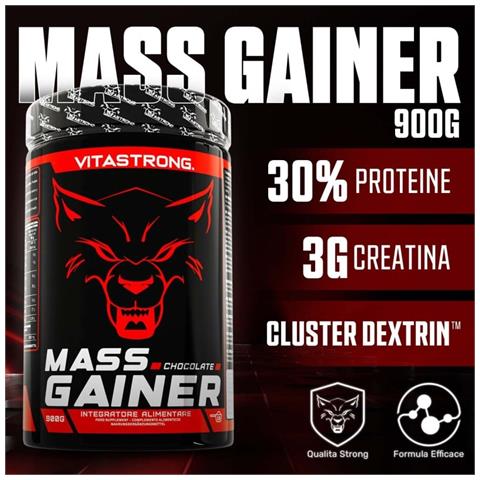 Mass Gainer Vitastrong - 30% Proteine In Polvere, Cluster Dextrin - Foto 2