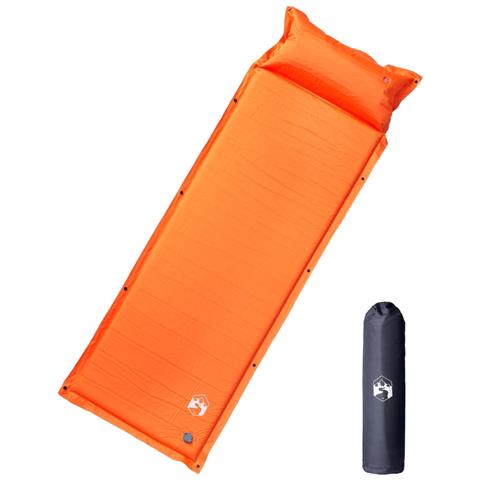 Lusso Casadino - Materasso Campeggio Autogonfiabile Cuscini 1 Persona Arancio - Foto 2