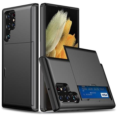 Custodia Protettiva Compatibile Con Samsung S21 Ultra Con Porta Carte - Nero Samsung Galaxy S21 Ultra - Foto 1