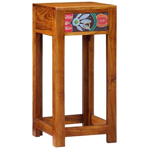 Supporto per Telefono 35x35x75 cm Legno Massello di Acacia - Foto 2