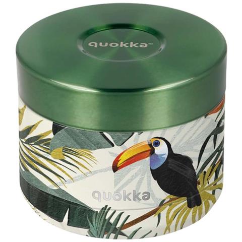 Contenitore Alimentare 360ml Modello Whim Con Motivo Tropicale, Verde - Foto 1