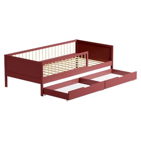 Letto Per Bambini 190x90cm In Terracotta Con Cassetti Adam - Foto 1