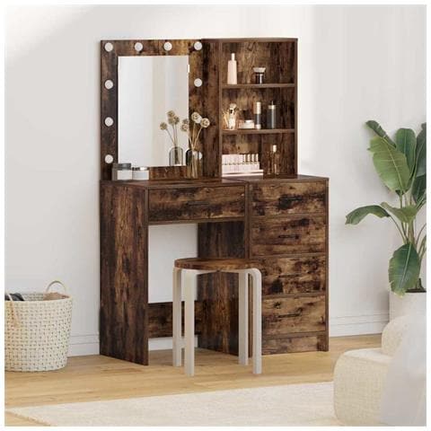 Tavolo da Trucco con cassetto 2 pcs Marrone 50 x 41 x 135 cm - Foto 2