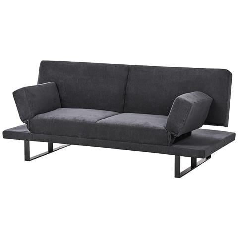 Divano Letto 2 Posti York Ciniglia Nero - Foto 5