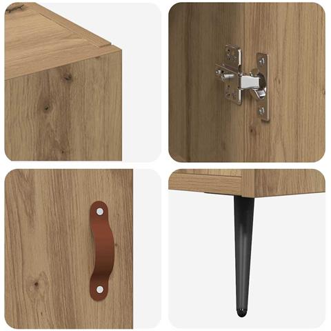 Credenza Marrone 90 x 34 x 80 cm Legno multistrato - Foto 9