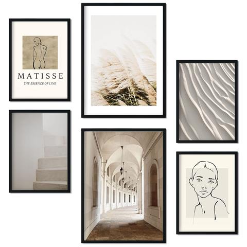 Set Di 6 Stampe Stampe Artistiche Estetiche Di Matisse Per La Camera Da Letto O Il Soggiorno A3 & A4 Senza Cornice - Foto 1