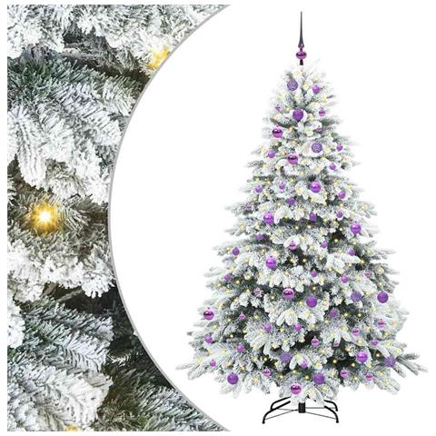 Albero di Natale artificiale con 300 LED Bianco 180 cm PE e PVC - Foto 1