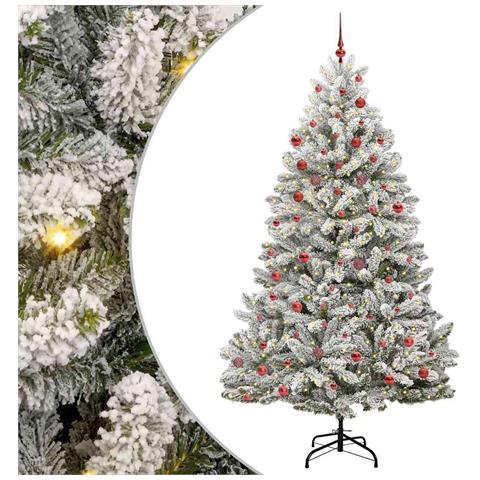 Albero di Natale artificiale con 300 LED Verde e Bianco 210 cm - Foto 1