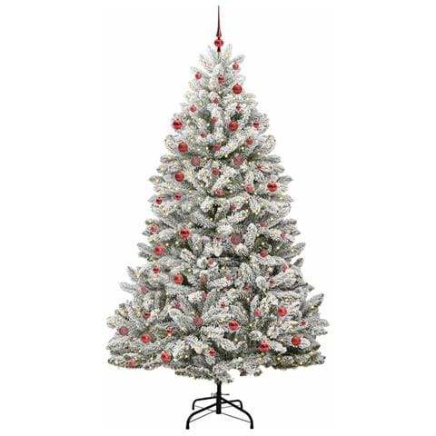 Albero di Natale artificiale con 300 LED Verde e Bianco 210 cm - Foto 2