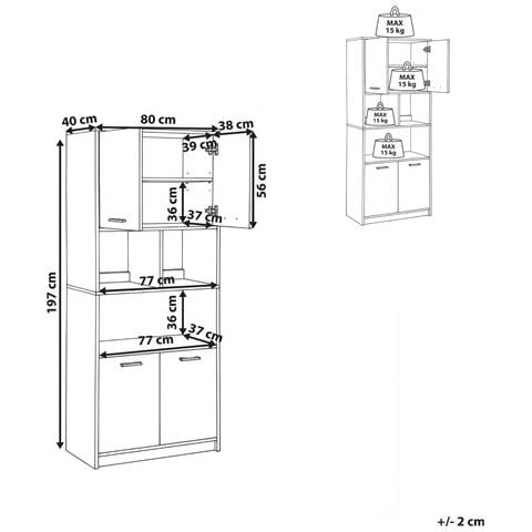 Libreria A 4 Ante Zehna Marrone/nero - Foto 5