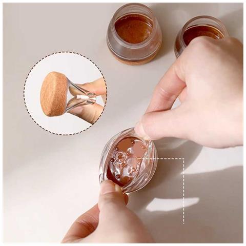 Piccoli Coprigambe Rotondi Trasparenti 14-15mm (confezione Da 8) - Coperture In Silicone Per Piedini Di Mobili - Foto 7