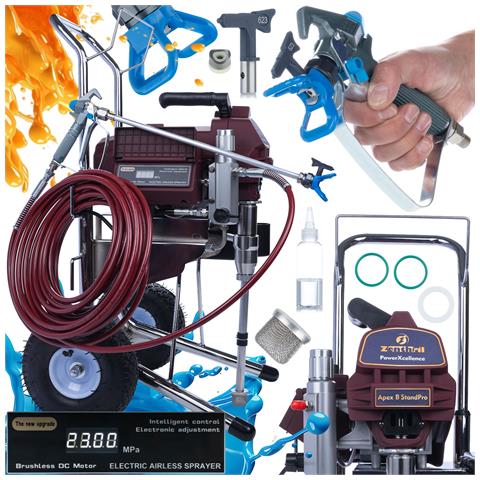 Pompa Airless Zenthril Apex B - 2500w, 20mpa, 3,2l /min | Verniciatura Professionale | Alta Efficienza E Mobilità - Foto 1